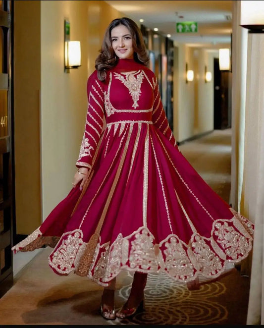 Anarkali Dress for Women Full Sleeve Beautiful Georgette for Indian & Pakistani Clothing