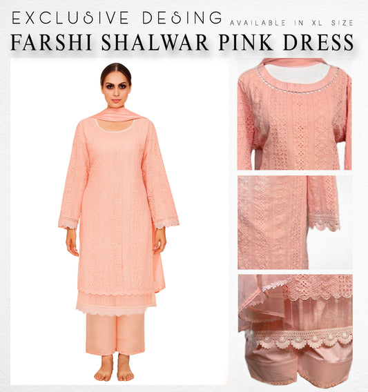 FARSHI SHALWAR PINK DRESS